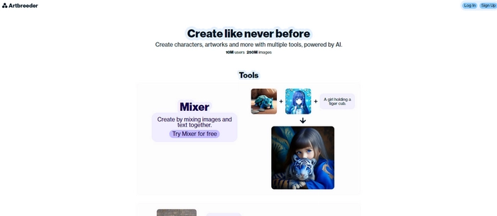 AI Image Combiner Artbreeder