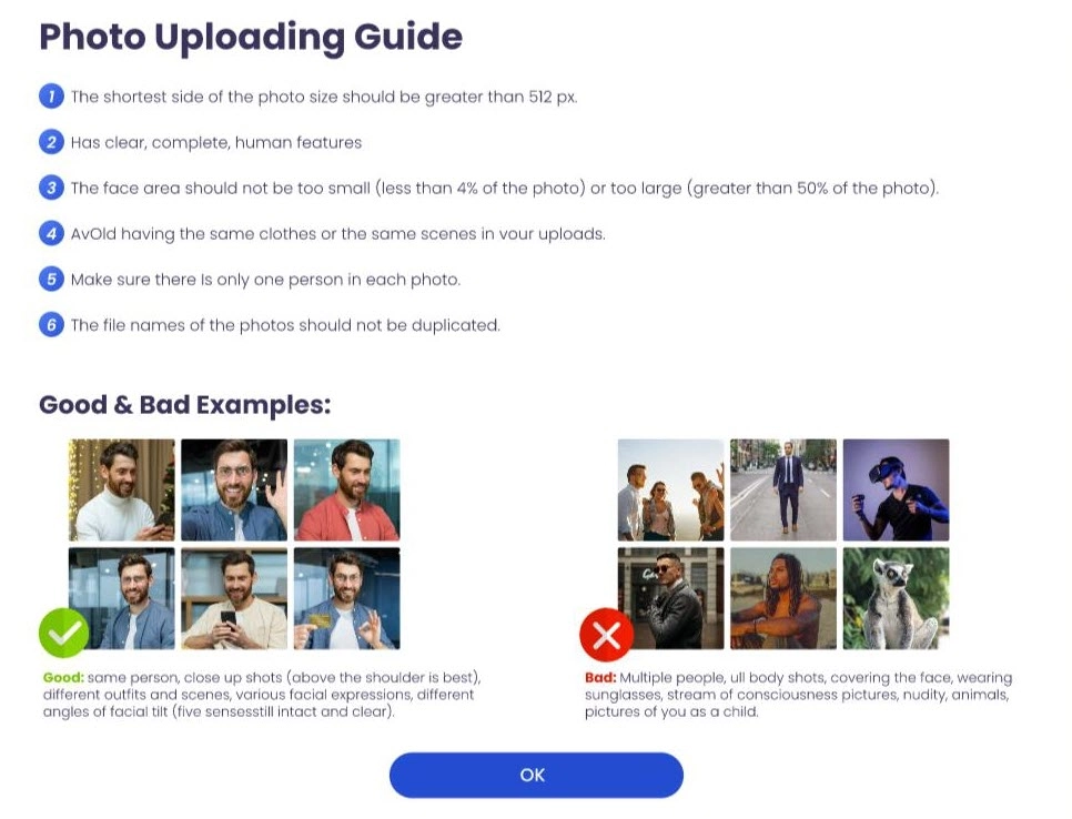Vidnoz Headshot Generator Headshot Guidelines