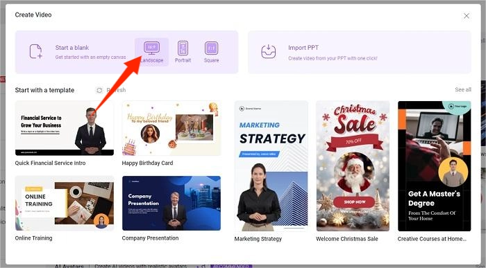 Get a Landscape Blank Canva