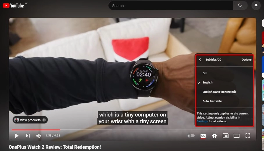 Step 2 Access Settings For Subtitles