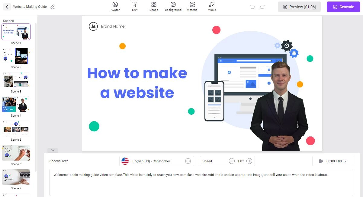 Tutorial Video Maker Free Vidnoz AI 2