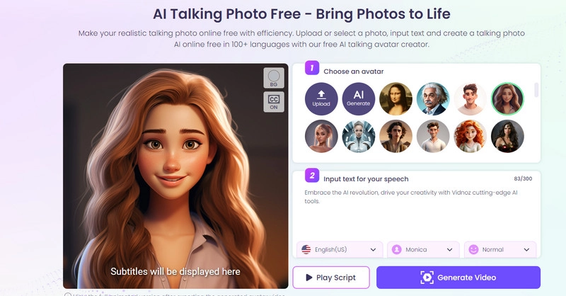Vidnoz Person Photo Animator