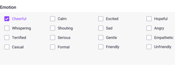 Adjust Voice Emotion & Speed