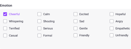 Adjust Voice Emotion & Speed
